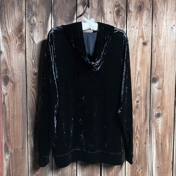 NWT- Torrid Sleep Loungewear Black Crushed Velour Velvet Cozy Pullover Hoodie 2X - Picture 10 of 14